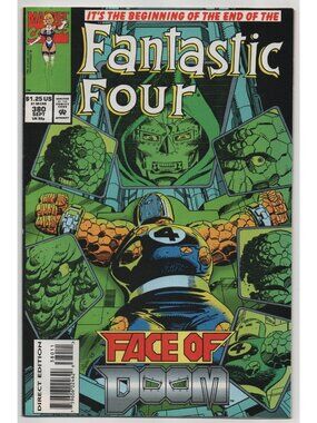 Fantastic Four 380 Marvel Comics 1993 VF 8.0 Direct Edition Doctor Doom